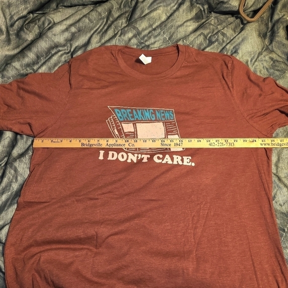 NEW NWOT Breaking News I Don't Care Graphic Tee Shirt 3X by Smartass & S… - Picture 4 of 7
